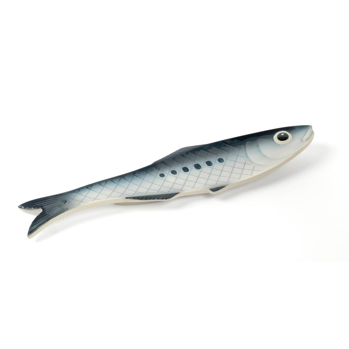 REEL CALM fishing lure close up highlighting the scale pattern and eye