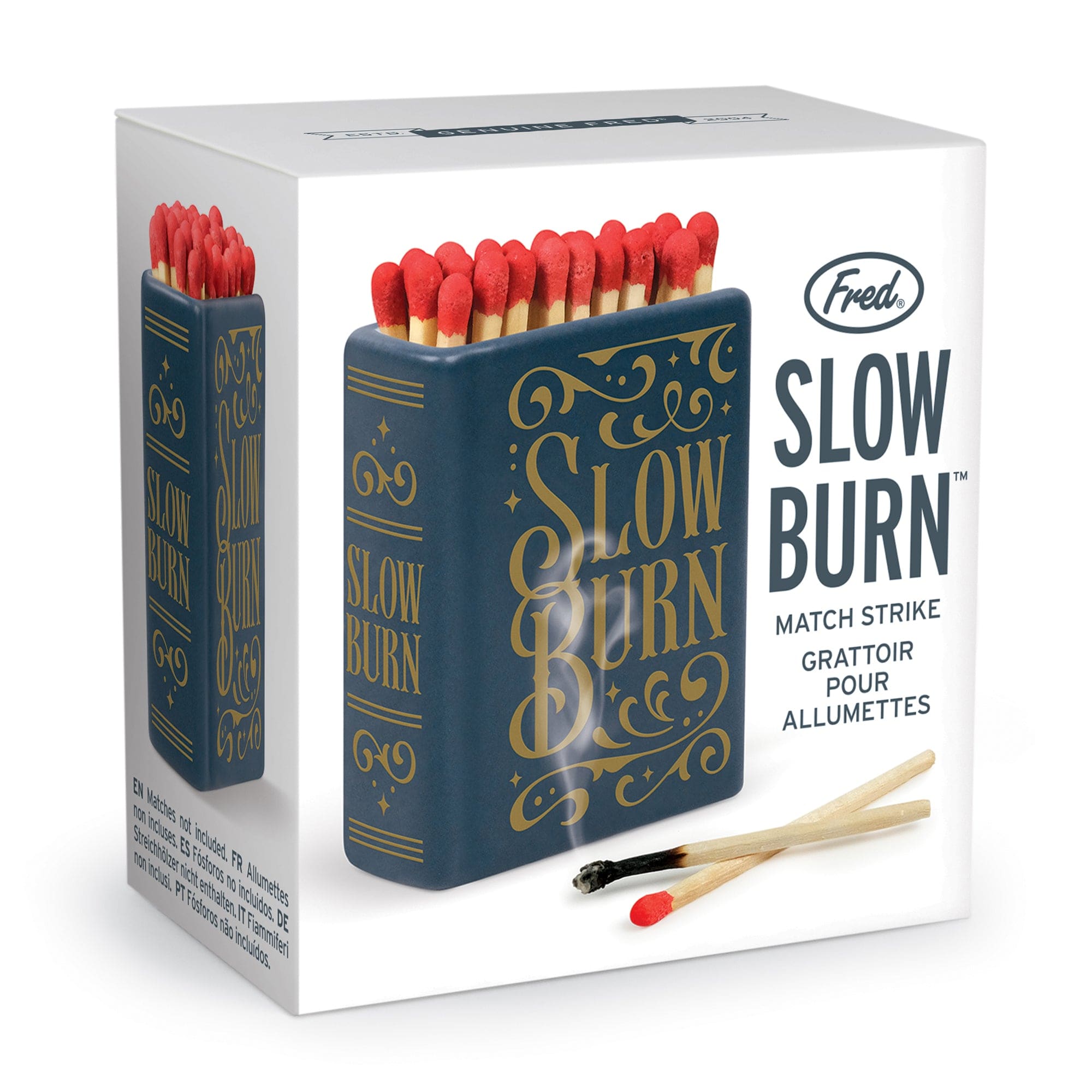 Novelty book-shaped match holder — thoughtful gift for book clubs and romance fans