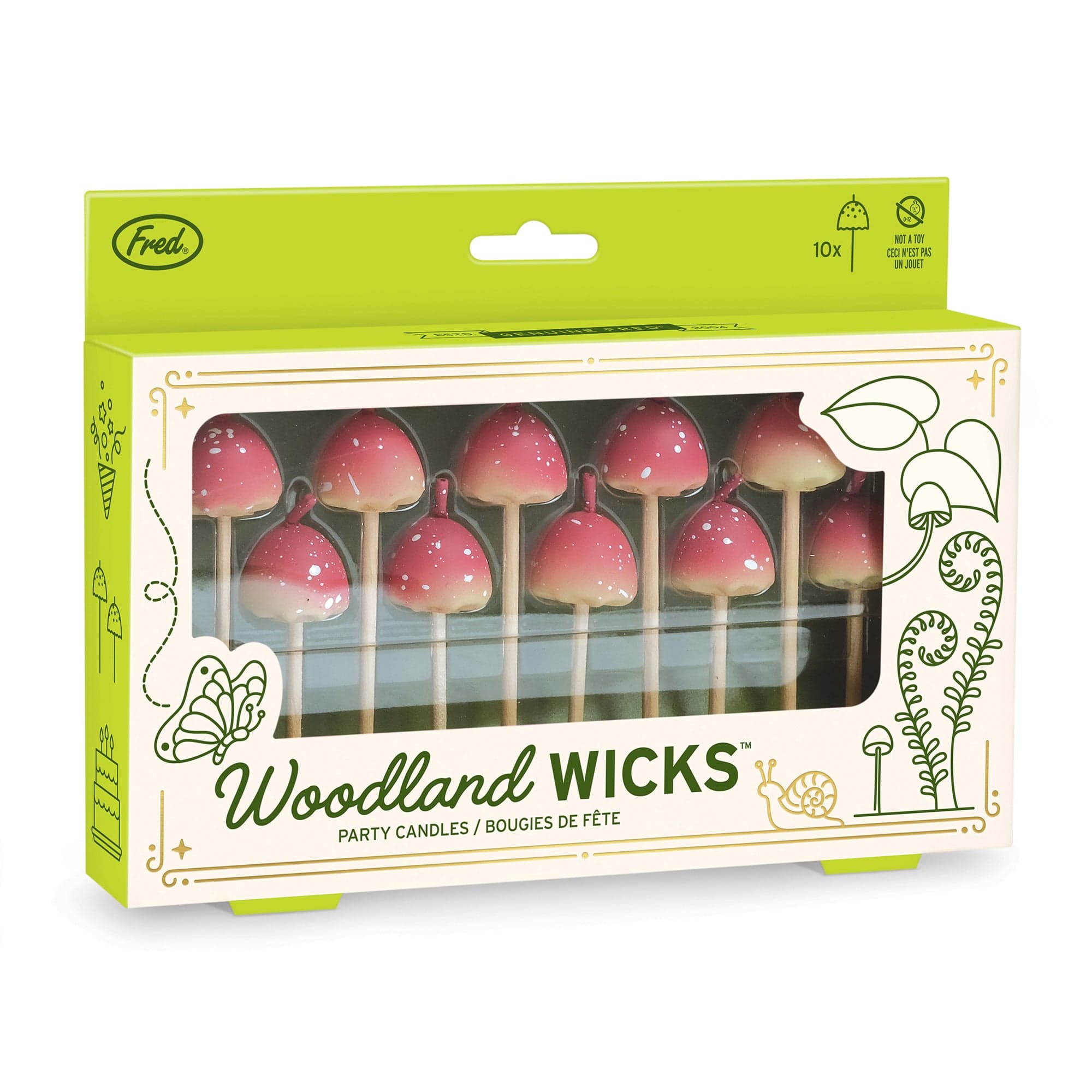 Woodland Wicks - Mushroom Party Candles in Packaging