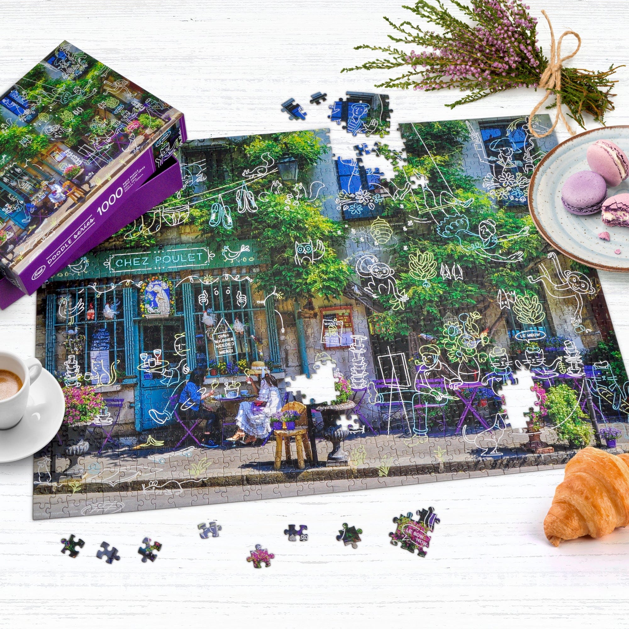 1000 PIECE PUZZLE: A BUSY DAY AT CHEZ POULET