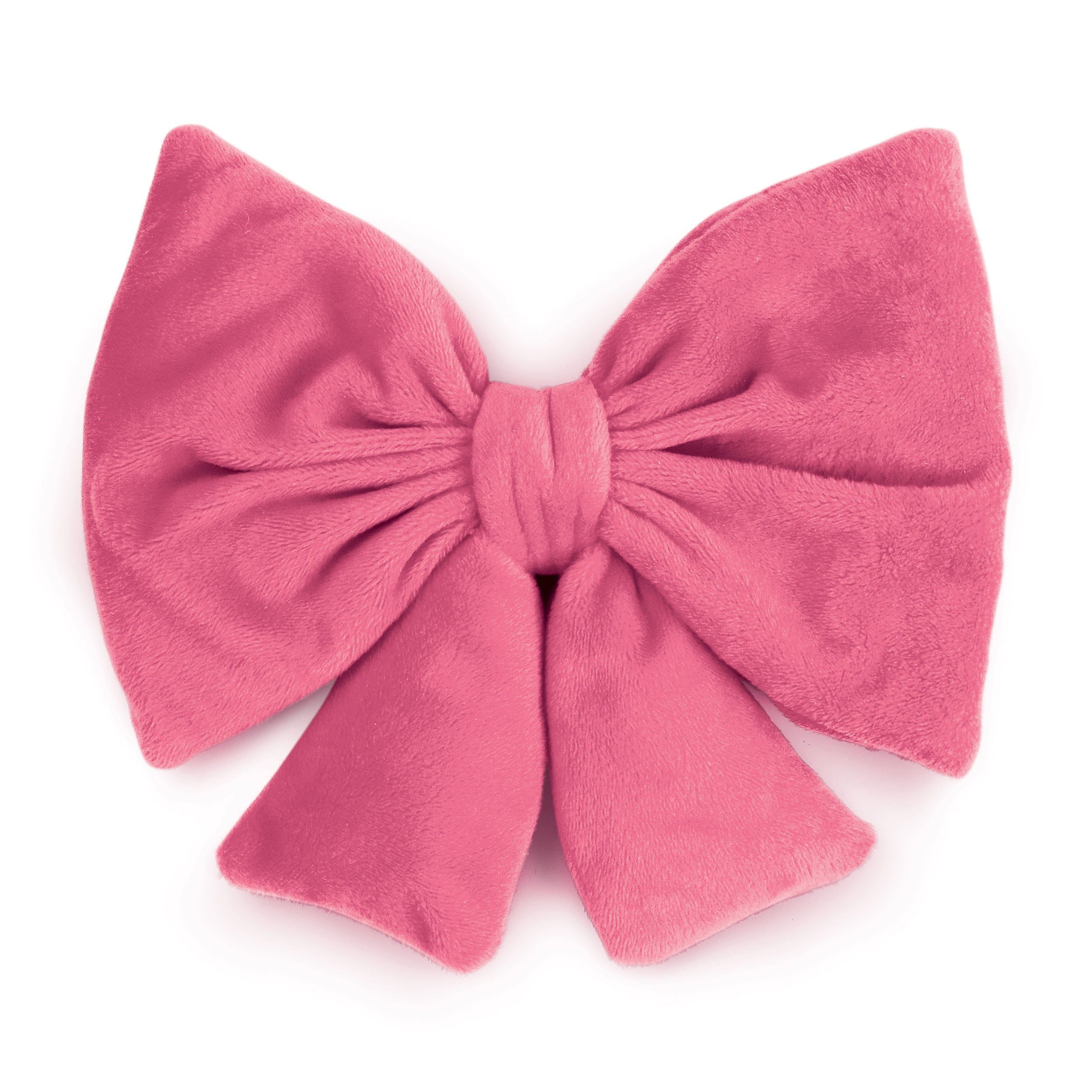 Pink bow eye pillow on a white background