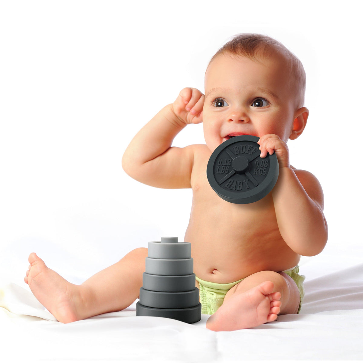 BUFF BABY - Weight Plate Stacking and Teething Toy