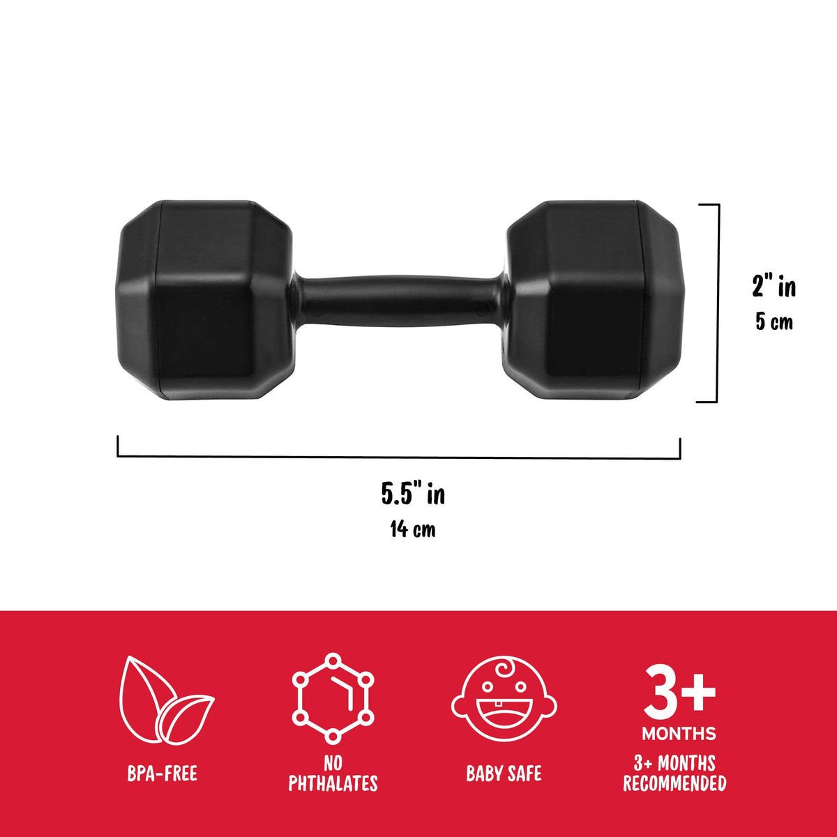 Buff Baby Rattle BUFF BABY - Dumbbell Rattle