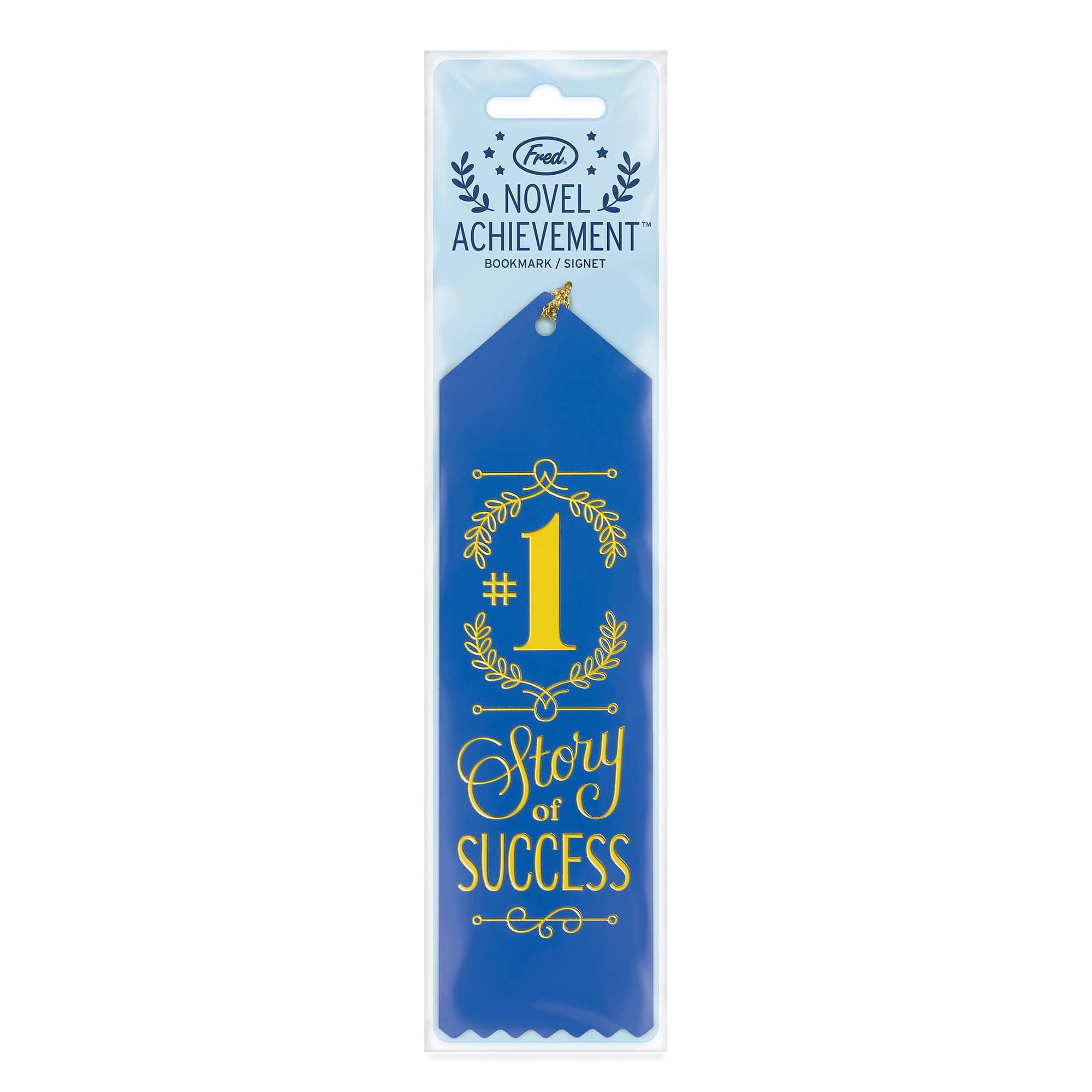 Fred Ribbon NOVEL ACHIEVEMENT | Blue Ribbon Award Bookmark – Genuine Fred