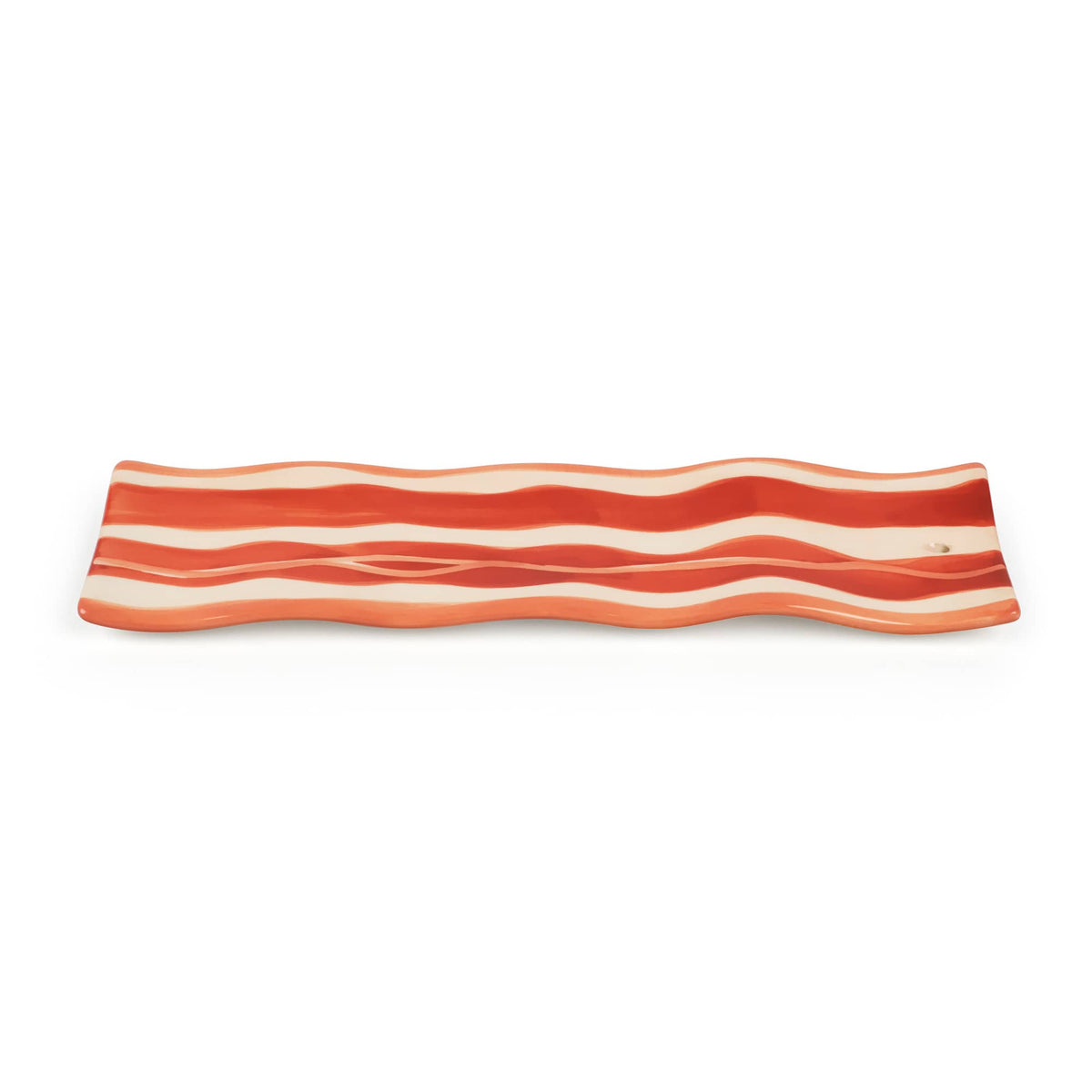 Corner view of Smoke Show packaging with bright orange cream wavy stripes along the edge.