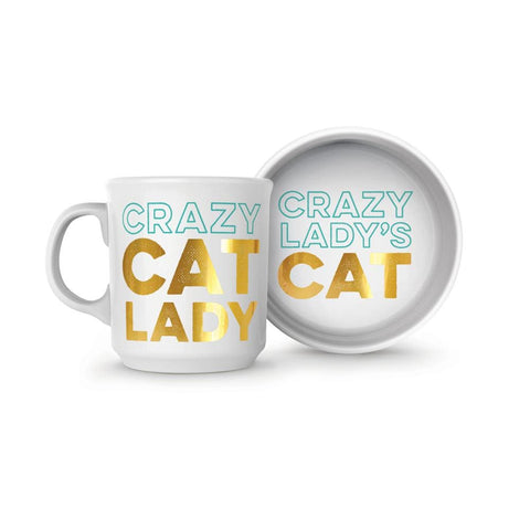 CERAMIC MUG + CAT BOWL SET